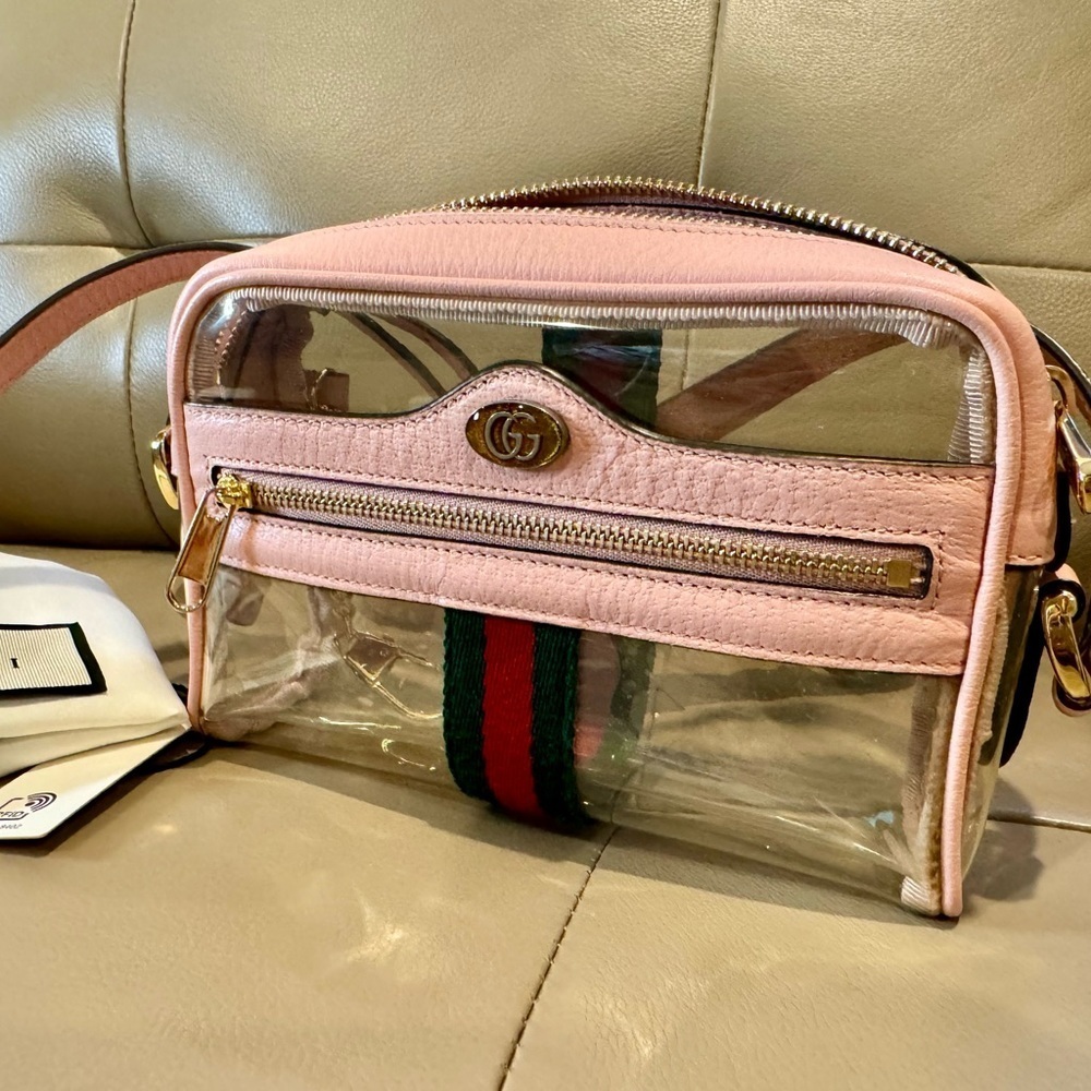 RARE GUCCI Ophidia mini transparent bag - Picture 4 of 17